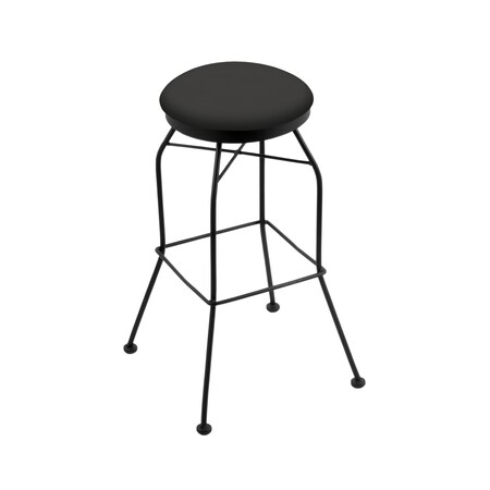 Holland Bar Stool Co 30" Swivel Bar Stool, Black Wrinkle, Canter Iron Seat 302030BW008